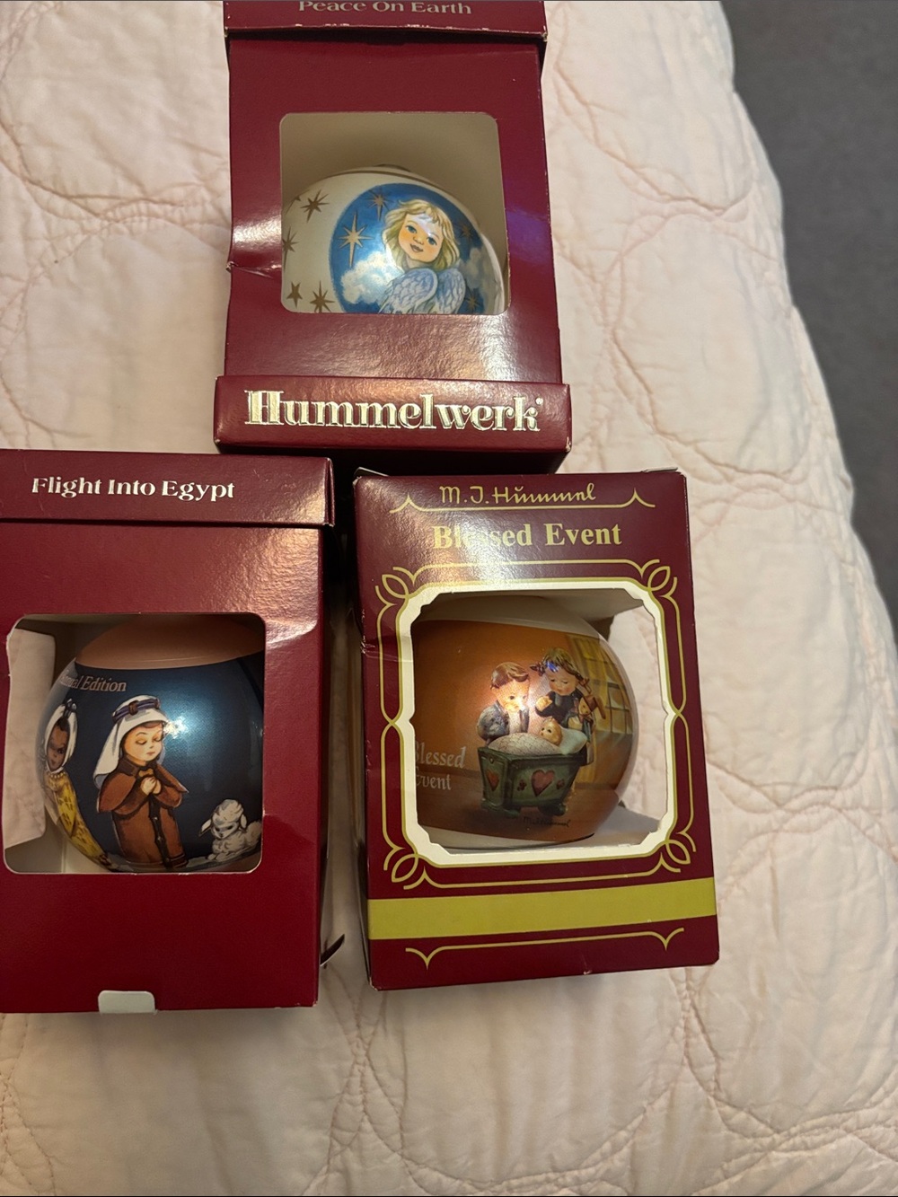 Lot of 3 Vintage Hummelwerk ornaments